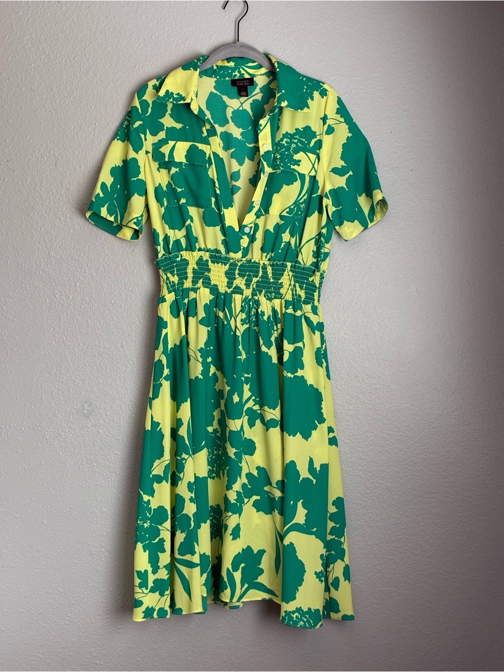 Halogen/Atlantic-Pacific Floral Smocked Utility Dress